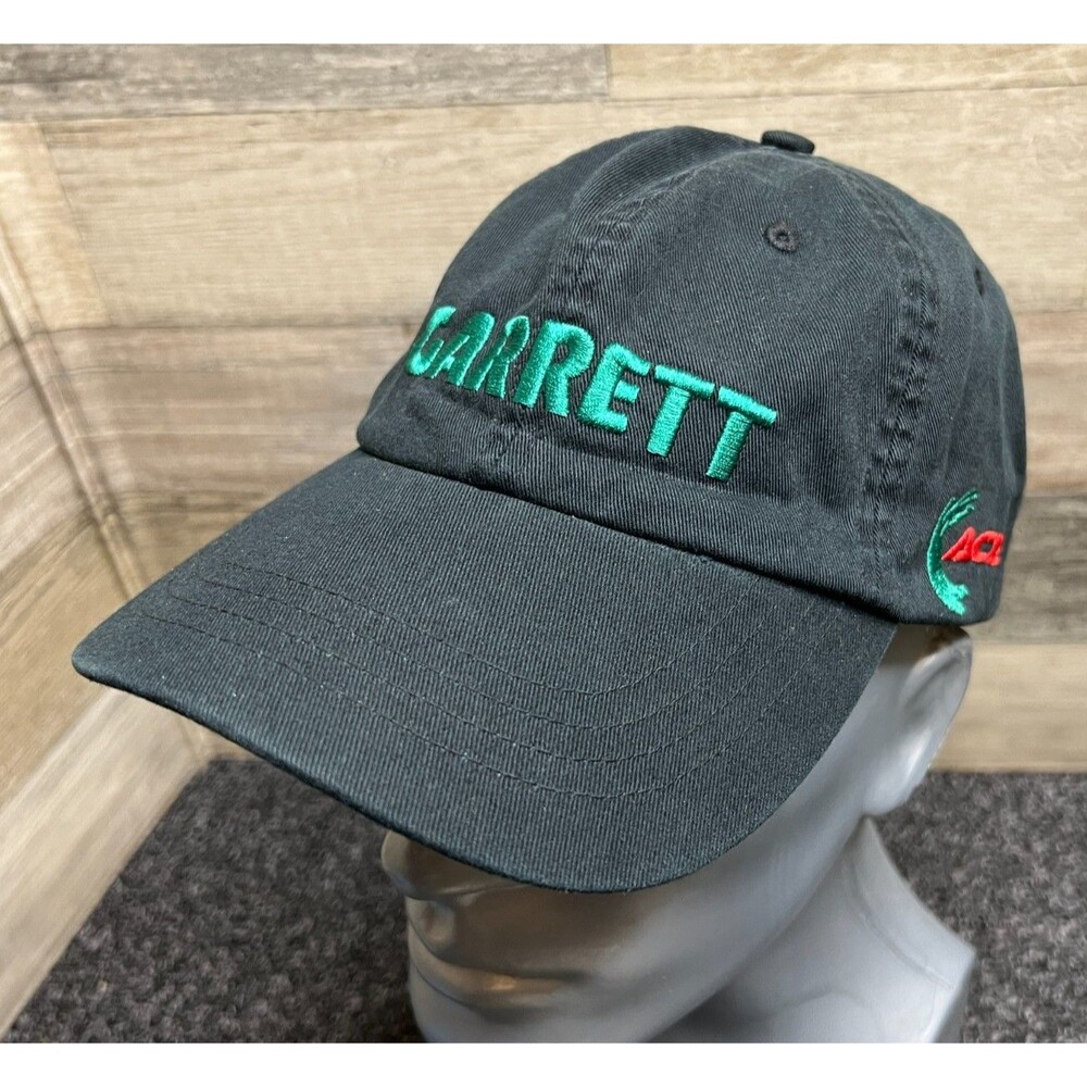 Garrett Black Baseball ACE Metal Detectors Cap Hat Green Embroidered - NOS